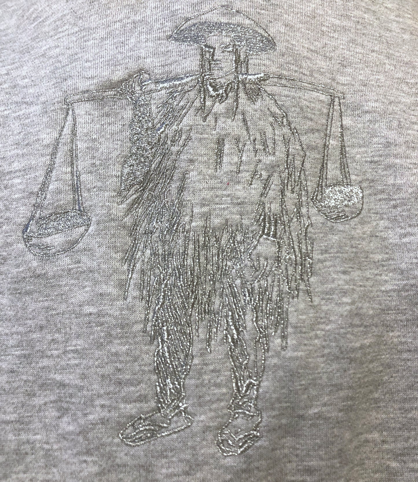 Shotta Man Embroidered Hoodie (Grey) - Shotta Spence
