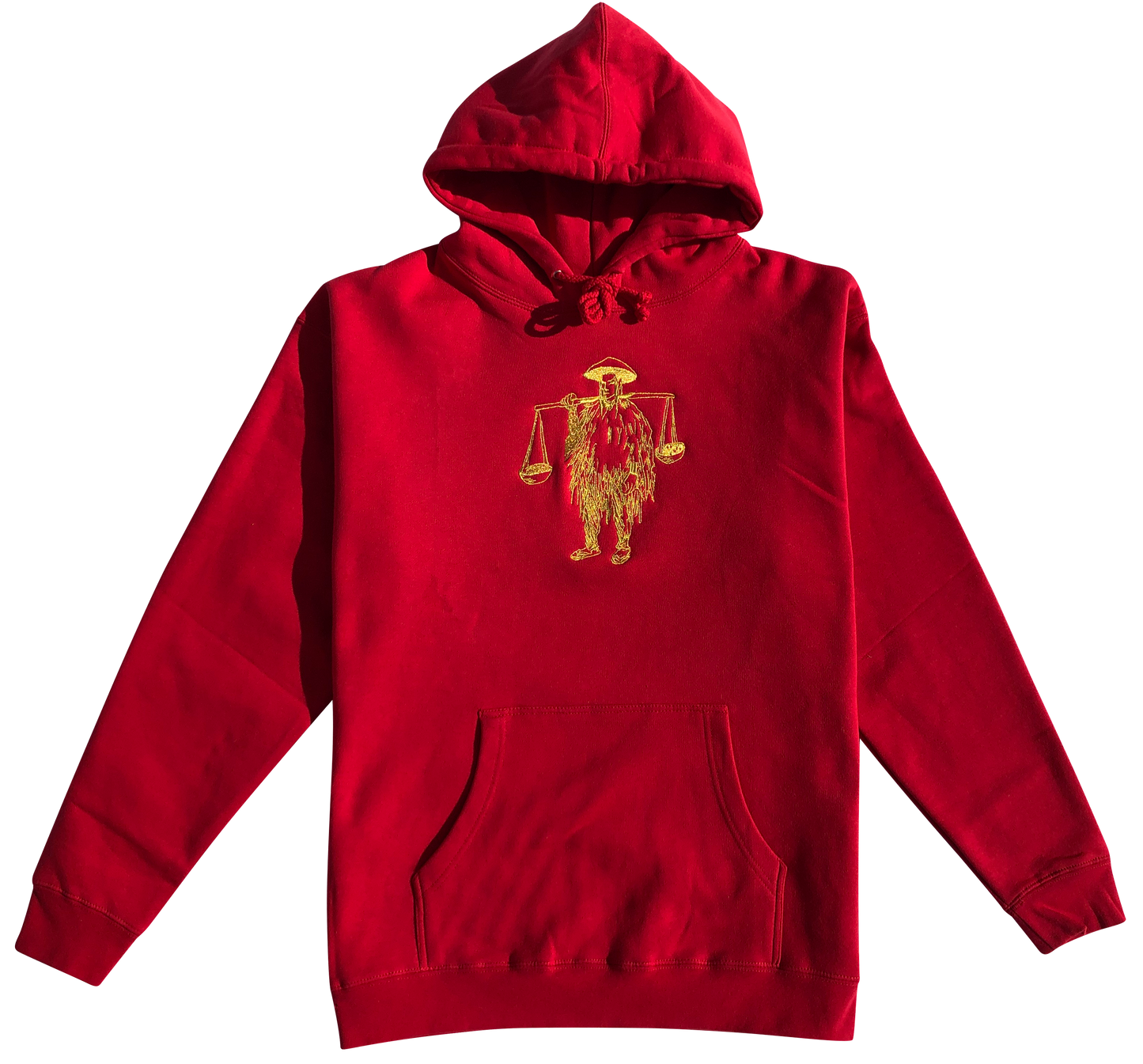 Shotta Man Embroidered Hoodie (Red) - Shotta Spence