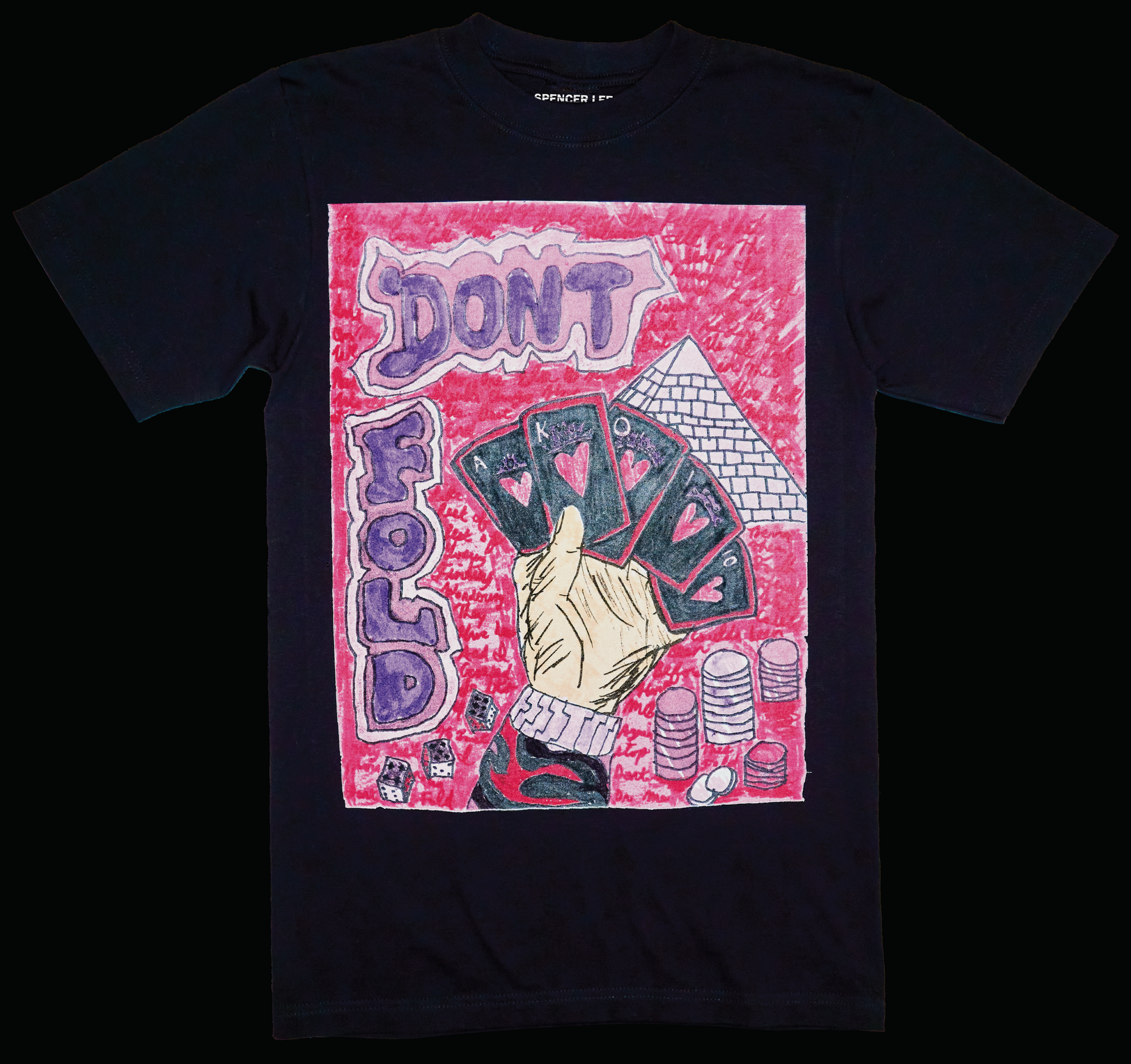Don't Fold Tee (Black) - Shotta Spence