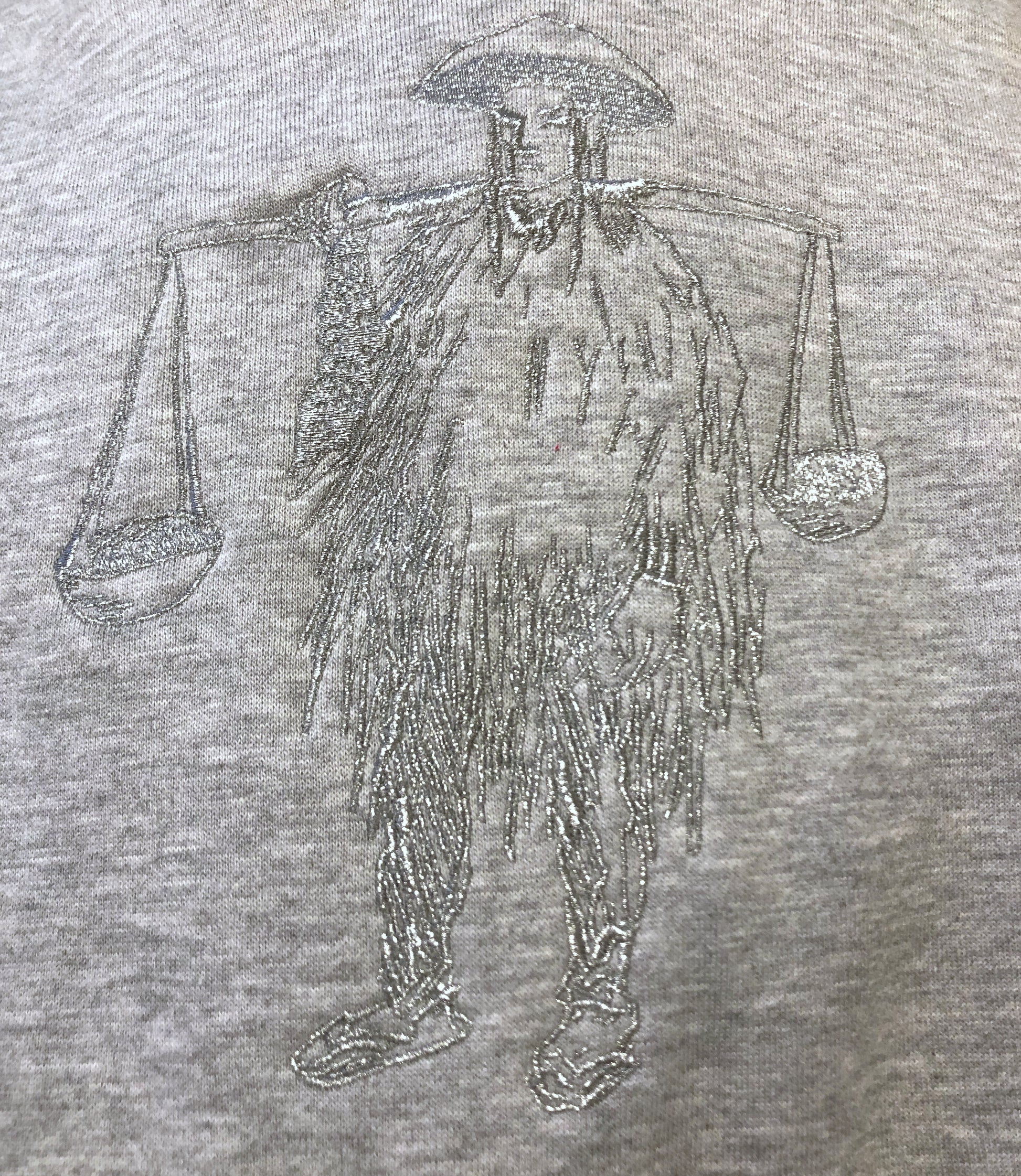 Shotta Man Embroidered Hoodie (Grey) - Shotta Spence